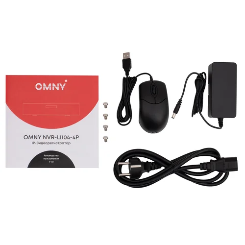 Видеорегистратор сетевой 4-канальный OMNY NVR-L1104-4P, 4 PoE (EEE 802.3at/af) Видеорегистратор сетевой 4-канальный OMNY NVR-L1104-4P, 4 PoE (EEE 802.3at/af)